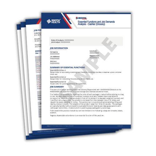 SAMPLE Job Demands Analysis Preview