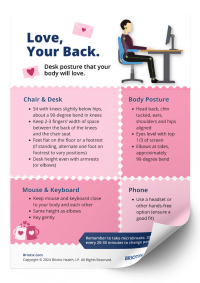 Office Ergonomics Desk Posture - Valentines Day Theme Preview